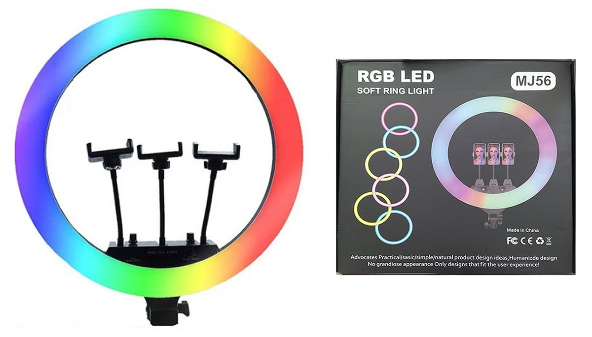 Buy VELL- TECH 10 inch RGB LED Soft Ring Light, RGB Flash Ring for Camera  Smartphone YouTube Video Shooting and Makeup (only Ring Light) Online at  Low Prices in India - Amazon.in